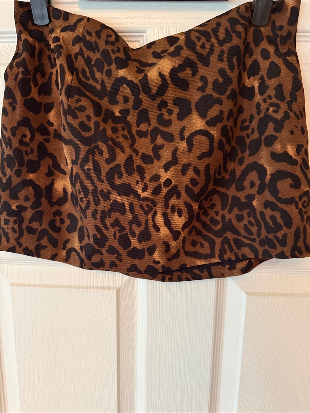 NWT Reformation x Laura Harrier Leopard-Print Mini Skirt in Brown and Black